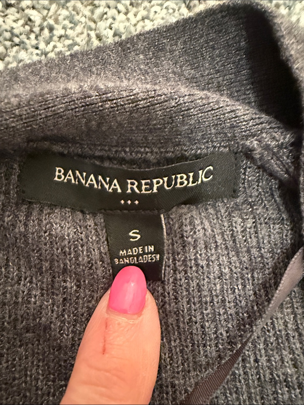 Banana Republic Dark Charcoal Tie-Belt Open Cardigan with Front Pockets - Picture 4 of 5